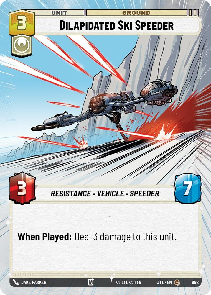 Image for Dilapidated Ski Speeder (Hyperspace Foil) (982) [JTL]