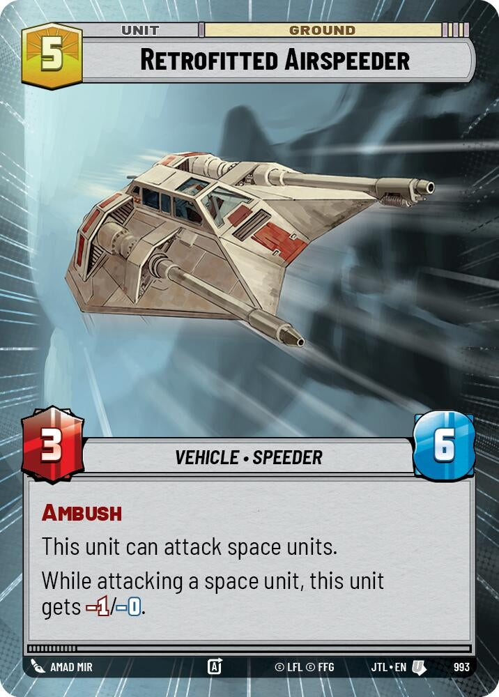 Image for Retrofitted Airspeeder (Hyperspace Foil) (993) [JTL]