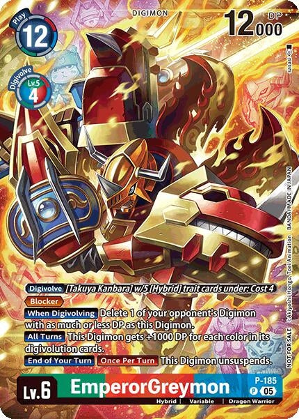 Image for EmperorGreymon (BT-21: Illustration Celebration Pack) (P-185 P) (World Convergence) (BT-21) - Digimon Card Game
