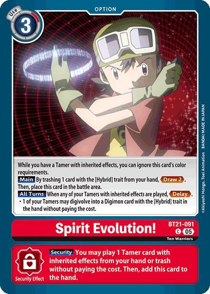 Image for Spirit Evolution! (BT21-091 C) (World Convergence) (BT-21) - Digimon Card Game