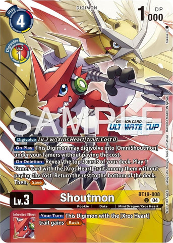 Image for Shoutmon (Ultimate Cup 25-26 Season 1) (BT19-008 U) [Release Special Booster 2.5] - Digimon Card Game