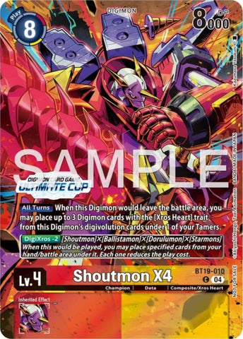 Image for Shoutmon X4 (Ultimate Cup 25-26 Season 1) (BT19-010 C) [Release Special Booster 2.5] - Digimon Card Game