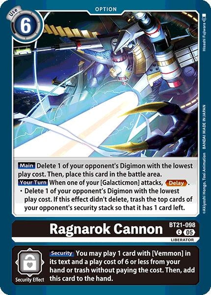 Image for Ragnarok Cannon (BT21-098 C) (World Convergence) (BT-21) - Digimon Card Game