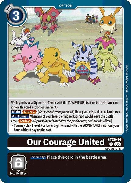 Image for Our Courage United (ST20-14 C) (Starter Deck 20: Protector of Light) (ST-20) - Digimon Card Game