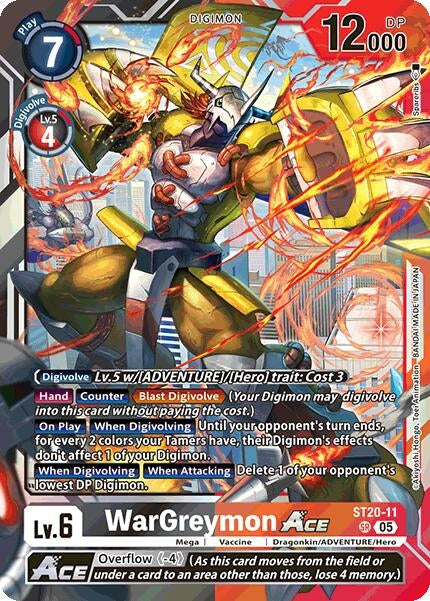 Image for WarGreymon ACE (ST20-11 SR) (Starter Deck 20: Protector of Light) (ST-20) - Digimon Card Game