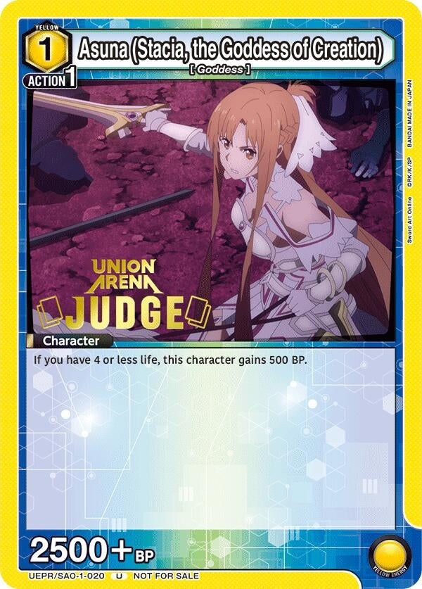 Image for Asuna (Stacia, the Goddess of Creation) (Judge Pack) (UEPR/SAO-1-020)