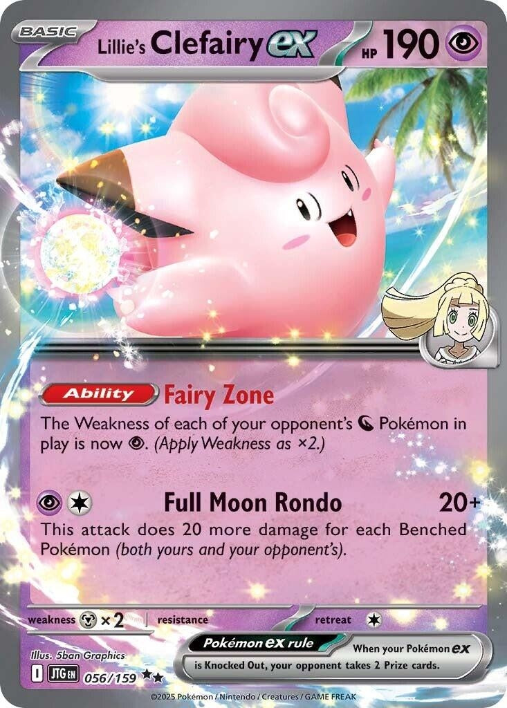 Image for Lillie's Clefairy ex (056/159) (SV09: Journey Together) - Pokemon