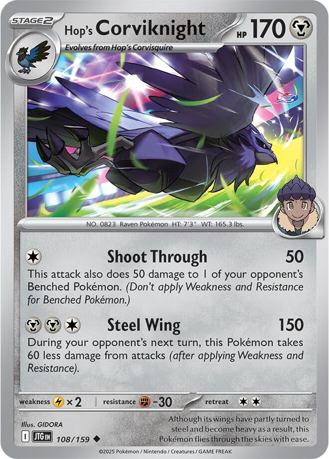 Image for Hop's Corviknight (108/159) (SV09: Journey Together) - Pokemon