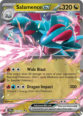Image for Salamence ex (114/159) (SV09: Journey Together) - Pokemon
