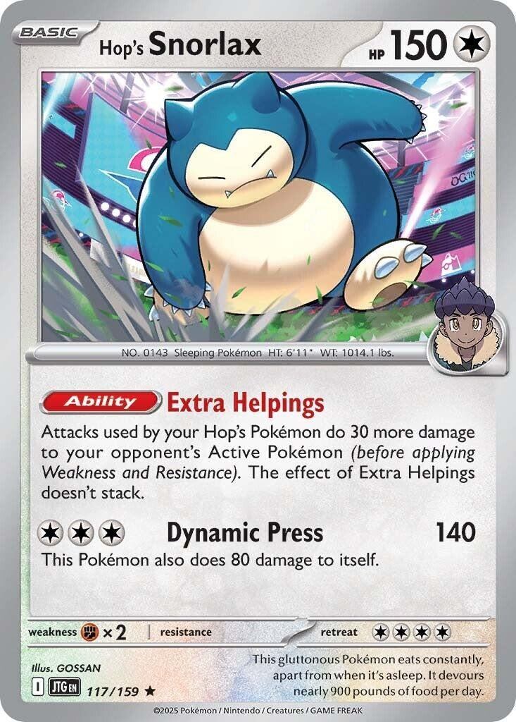 Image for Hop's Snorlax (117/159) (SV09: Journey Together) - Pokemon