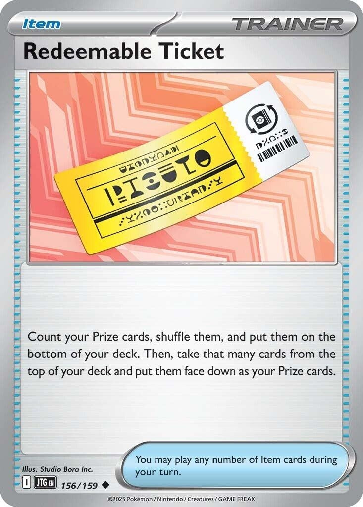 Image for Redeemable Ticket (156/159) (SV09: Journey Together) - Pokemon