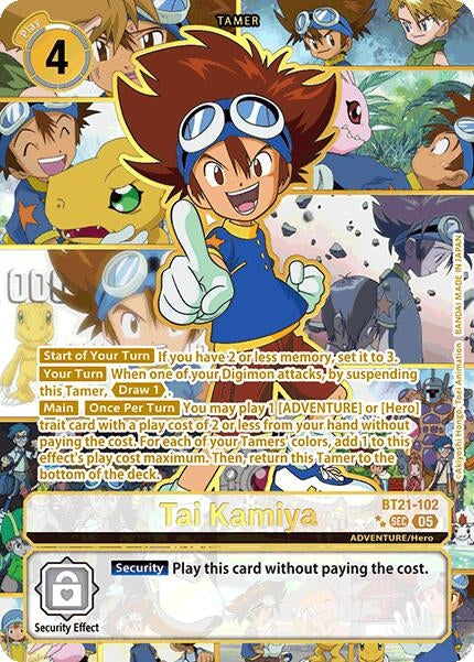 Image for Tai Kamiya (Rare Pull) (BT21-102 SEC) (World Convergence) (BT-21) - Digimon Card Game