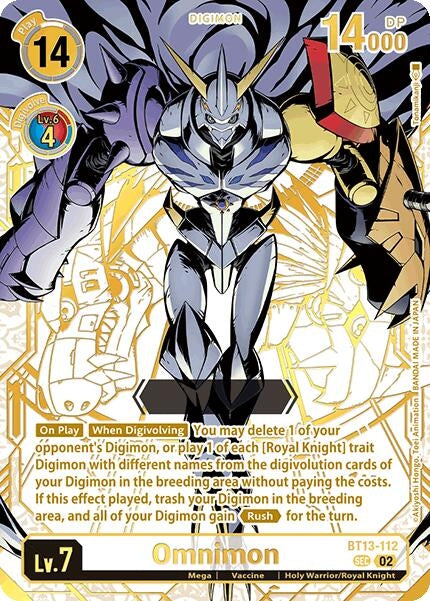 Image for Omnimon (Rare Pull) (BT13-112 SEC) (World Convergence) (BT-21) - Digimon Card Game