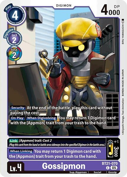Image for Gossipmon (BT21-070 C) (World Convergence) (BT-21) - Digimon Card Game