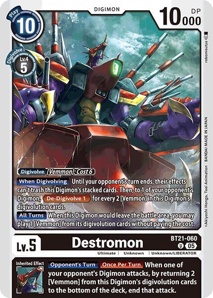 Image for Destromon (BT21-060 U) (World Convergence) (BT-21) - Digimon Card Game