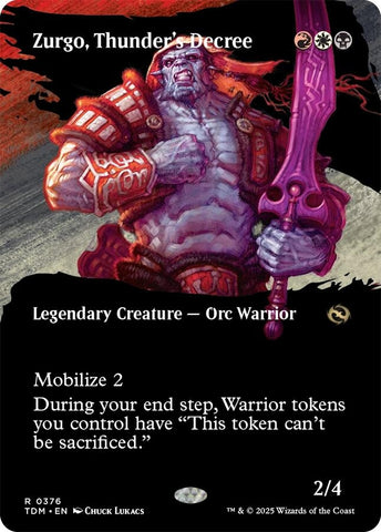 Image for Zurgo, Thunder's Decree (Borderless) (376) (TDM)