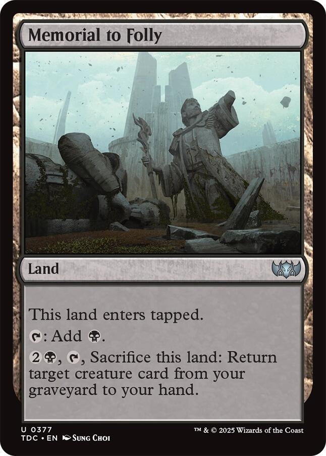 Image for Memorial to Folly (377) (TDC)