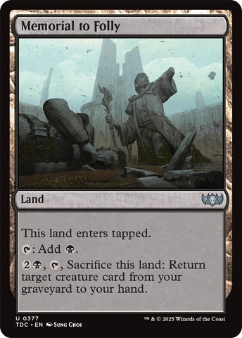 Image for Memorial to Folly (377) (TDC)