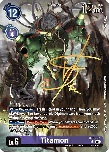Image for Titamon (Rare Pull) (BT6-081 SR) (World Convergence) (BT-21) - Digimon Card Game