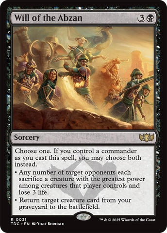 Image for Will of the Abzan (31) - Magic: The Gathering