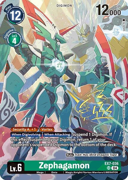 Image for Zephagamon (Rare Pull) (EX7-036 SR) (World Convergence) (BT-21) - Digimon Card Game
