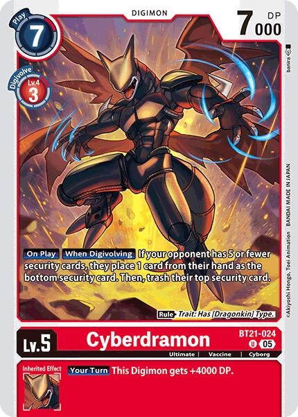 Image for Cyberdramon (BT21-024 U) (World Convergence) (BT-21) - Digimon Card Game