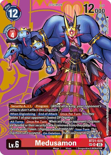Image for Medusamon (SP) (BT21-029 SR) (World Convergence) (BT-21) - Digimon Card Game