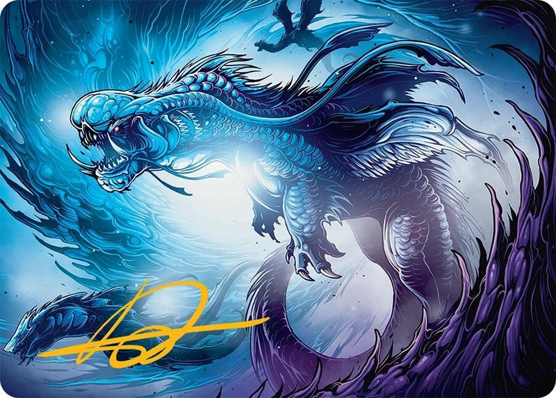 Image for Roiling Dragonstorm Art Card (33/54) (Gold-Stamped Signature) (33)