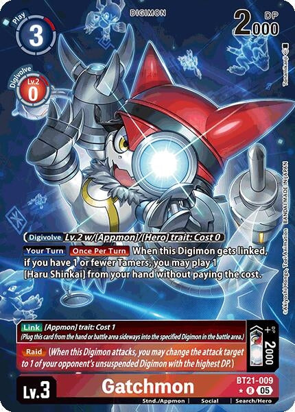 Image for Gatchmon (Alternate Art) (BT21-009 R) (World Convergence) (BT-21) - Digimon Card Game