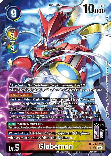 Image for Globemon (Alternate Art) (BT21-023 SR) (World Convergence) (BT-21) - Digimon Card Game