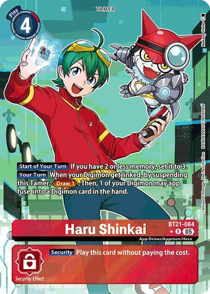 Image for Haru Shinkai (Alternate Art) (BT21-084 R) (World Convergence) (BT-21) - Digimon Card Game