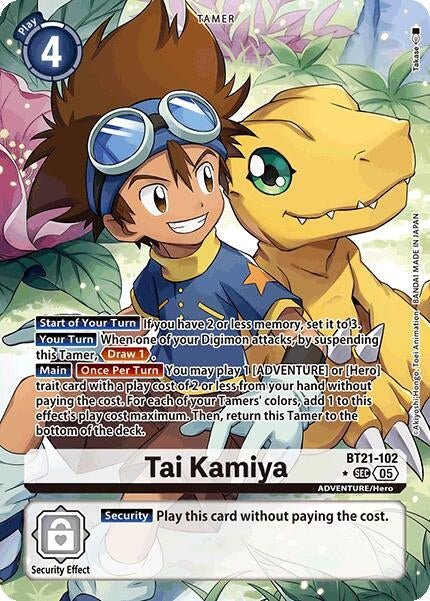 Image for Tai Kamiya (Alternate Art) (BT21-102 SEC) (World Convergence) (BT-21) - Digimon Card Game