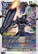 Image for Justimon: Critical Arm (Store Tournament 2025 Vol.2 Winner Pack) (P-179 P) (Digimon Promotion Cards) (D-PR) - Digimon Card Game