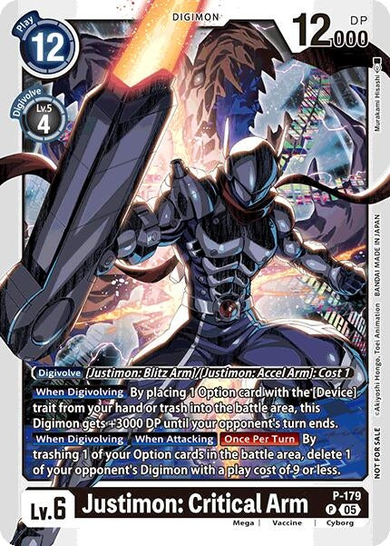 Image for Justimon: Critical Arm (Store Tournament 2025 Vol.2 Participation Pack) (P-179 P) (Digimon Promotion Cards) (D-PR) - Digimon Card Game