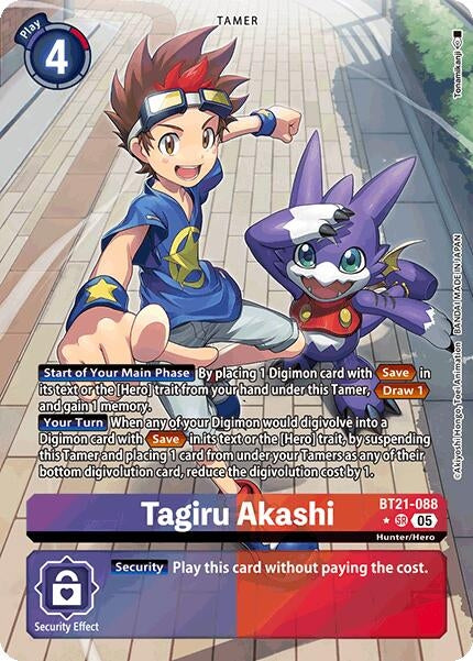 Image for Tagiru Akashi (Alternate Art) (BT21-088 SR) (World Convergence) (BT-21) - Digimon Card Game