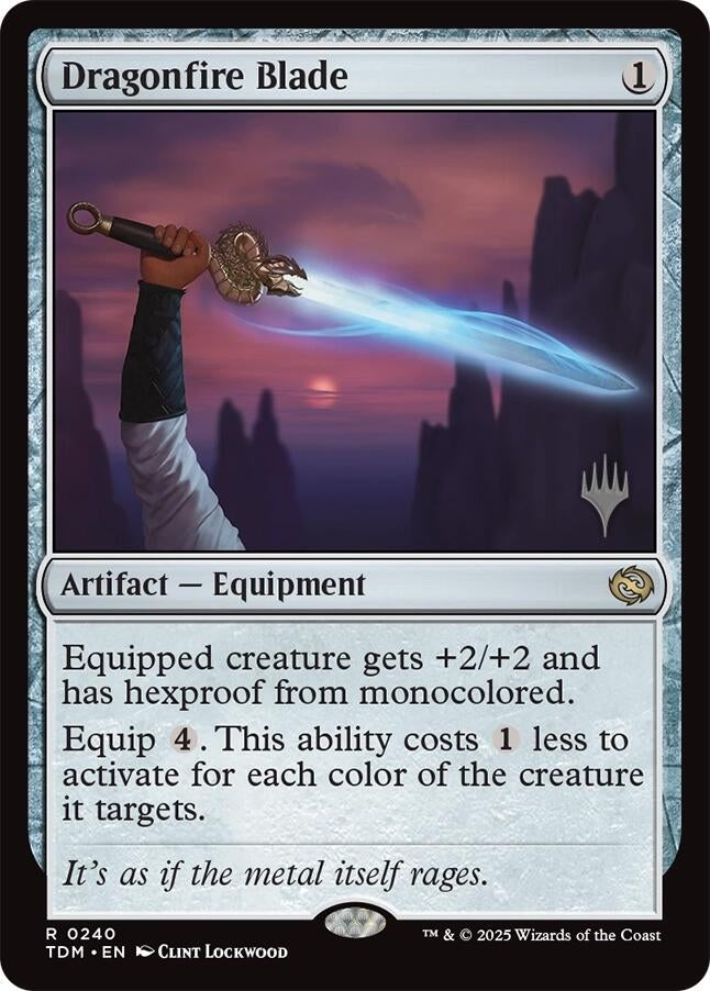 Image for Dragonfire Blade (240) (Promo Pack: Tarkir: Dragonstorm) - Magic: The Gathering