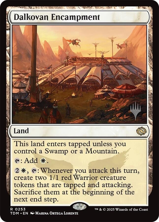 Image for Dalkovan Encampment (253) (Promo Pack: Tarkir: Dragonstorm) - Magic: The Gathering