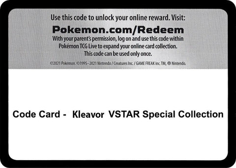 Image for Code Card - Kleavor VSTAR Special Collection (Miscellaneous Cards & Products) - Pokemon