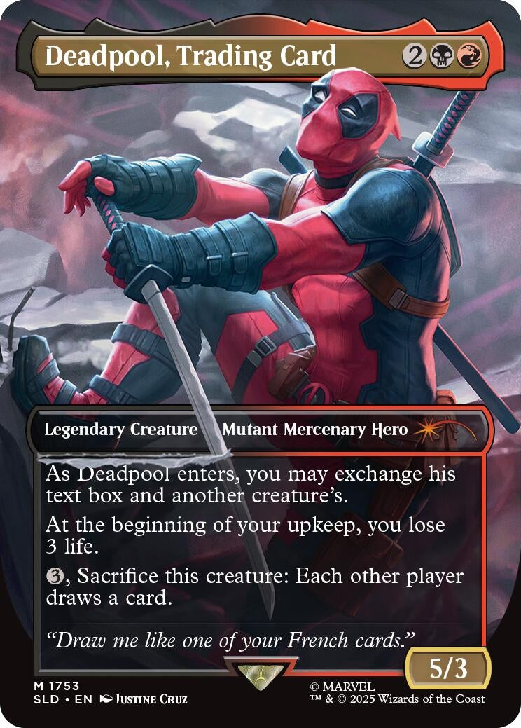 Image for Deadpool, Trading Card (1753) (Secret Lair Drop Series) - Magic: The Gathering