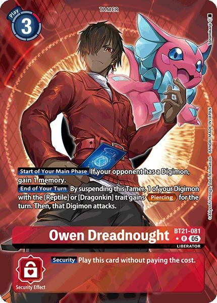 Image for Owen Dreadnought (Alternate Art) (BT21-081 R) (BT21) - Digimon Card Game