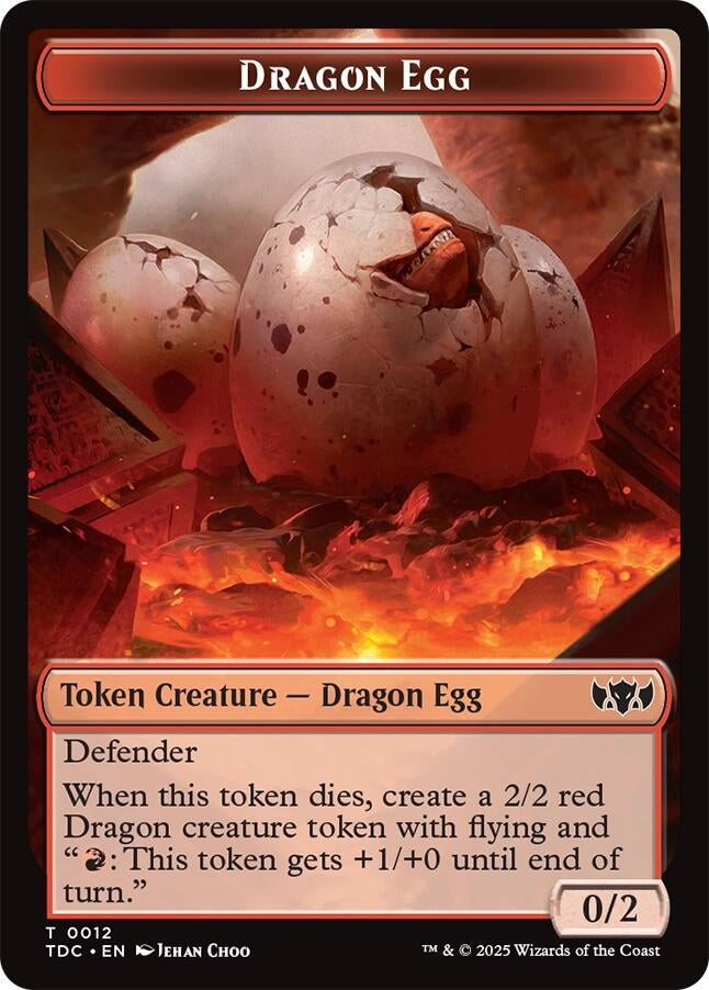 Image for Dragon Egg // Dragon (0013) Double-Sided Token (12 // 13) (Commander: Tarkir: Dragonstorm) - Magic: The Gathering