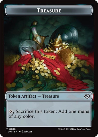 Image for Treasure // Zombie Druid Double-Sided Token (16 // 10) - Magic: The Gathering