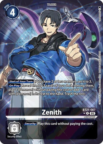 Image for Zenith (Alternate Art) (BT21-087 R) (BT21) - Digimon Card Game