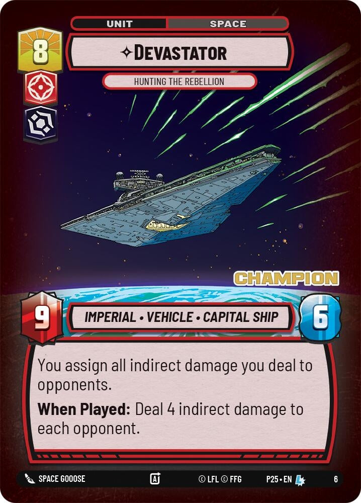 Image for Devastator - Hunting the Rebellion (Champion) (6) - Star Wars: Unlimited