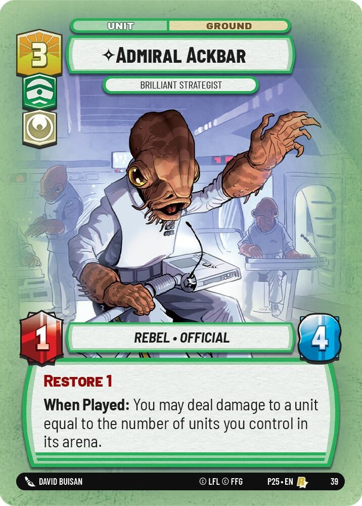 Image for Admiral Ackbar - Brilliant Strategist (39) - Star Wars: Unlimited