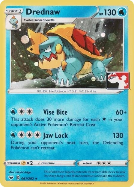 Image for Drednaw - 061/202 (League Promo) (061/202) (League & Championship Cards) - Pokemon
