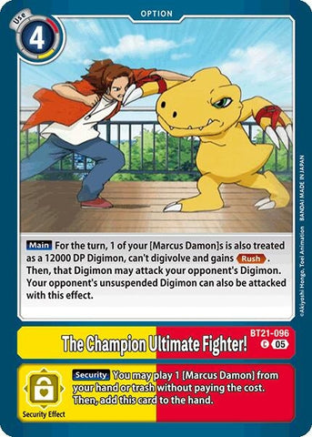 Image for The Champion Ultimate Fighter! (BT21-096 C) (BT21) - Digimon Card Game