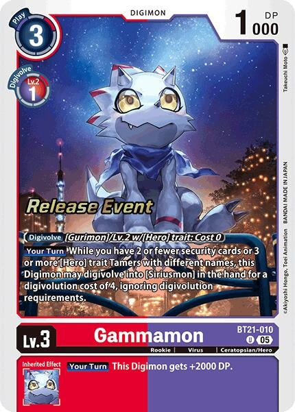 Image for Gammamon (BT21-010 U) (BT21_PR) - Digimon Card Game