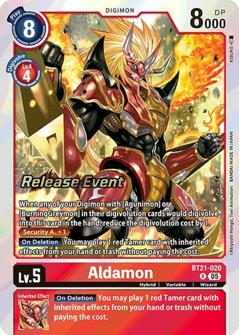 Image for Aldamon (BT21-020 R) (BT21_PR) - Digimon Card Game