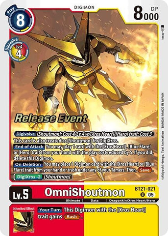 Image for OmniShoutmon (BT21-021 U) (BT21_PR) - Digimon Card Game